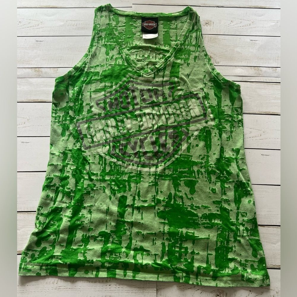 Harley Davidson Shirt Womens Large Sleeveless Pullover Crew Neck Sleeveless